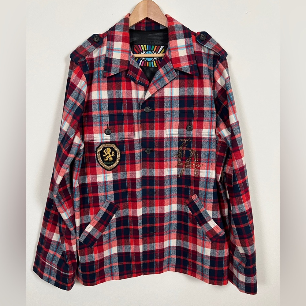 LIBERTINE C’est La Vie Flannel Shirt Jacket
